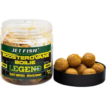 Boilies Jet Fish Boosterované Boilie Legend Range Žlutý Impuls Ořech Javor 250 ml - 20 mm