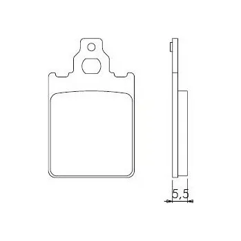 Brzdový komplet Brenta FT3025 zadní organické brzdové destičky na motorku CAGIVA BLUES 50 rok 93-95