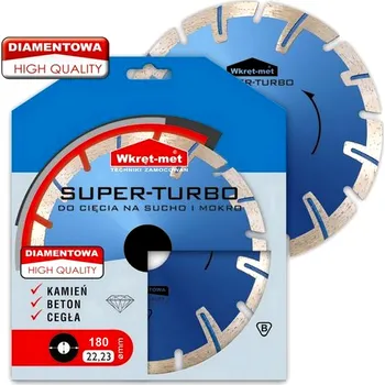 Řezný kotouč Diamantový řezný kotouč nejvyšší kvality SUPER-TURBO 180 x 22,23 mm na kámen, beton, cihlu