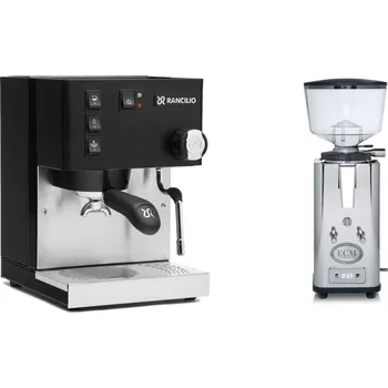 Set domácích spotřebičů Rancilio Silvia E, black + ECM S-Automatik 64