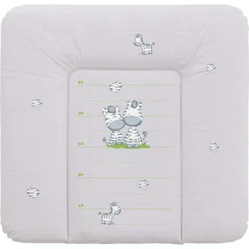 Ceba Baby Přebalovací podložka na komodu měkká 75 x 72 cm, Zebra šedá