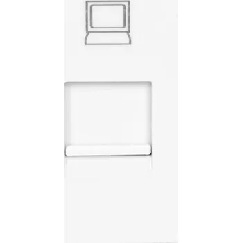 Elektrická zásuvka Výklopná elektrická vestavná zásuvka - MODULOVÝ SYSTÉM - modul 1xRJ45 bílý (RJ45 modul pro vestavnou zásuvku KZAS 00050)