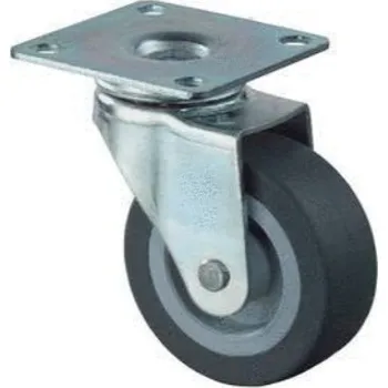 Pojezdové kolečko Nábytkové pryžové kolečko otočné s plotničkou, průměr 25 mm, nosnost 15 kg - F26.026