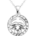 Stříbrný náhrdelník Minet Zodiac znamení BÝK