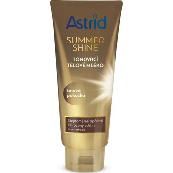 Astrid Summer Shine tónovací tělové mléko pro tmavou pokožku 200 ml Dark Samoopalovací přípravek Astrid Summer Shine tónovací tělové mléko pro tmavou pokožku 200 ml Dark
