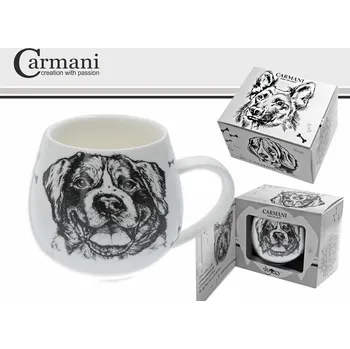 Carmani® Carmani - Porcelánový hrníček, Pes Elvis v dárkové krabičce - 320 ml