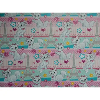 Balící papír DÁRKOVÝ BALÍCÍ PAPÍR 100 x 70 cm dětský KOČKY V PAŘÍŽI