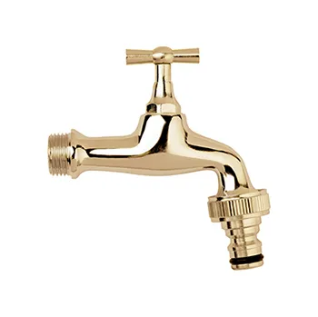 Zahradní ventil sedlový, 1/2" leštěná mosaz