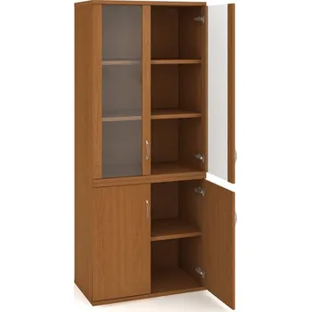 Kancelářský vozík HOBIS skříň policová dvéřová - S 5 80 09, třešeň + doprava zdarma