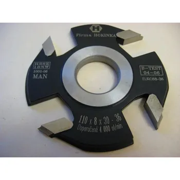 Příslušenství k frézce Fréza č.36-Ořez zasklívací lišty /EURO 68/ 110X8X30 HOKINKA