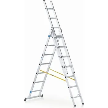 Žebřík Zarges ZARGES víceúčelový třídílný žebřík profi 3x11 přičlí + doprava zdarma