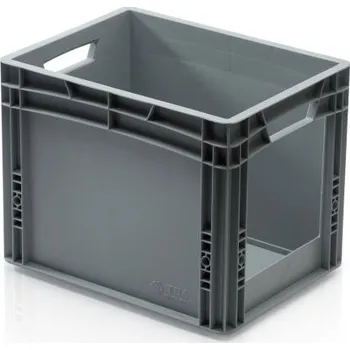 Přepravka na jídlo Plastová Euro přepravka 400x300x320 mm s vkladovým otvorem + doprava zdarma