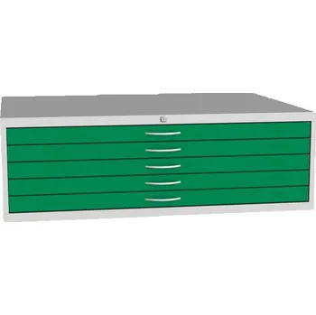 Kartotéka výkresová skříň A0, zelená + doprava zdarma