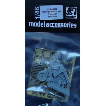 Plastikový model Hauler 1/48 German Motorcycle & sidecar (TAM)