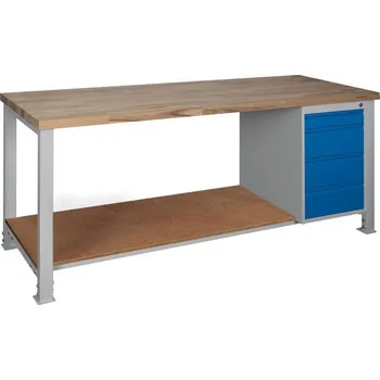 Průmyslová sponka Stavitelný dílenský stůl 2000 mm M4, buková překližka + doprava zdarma