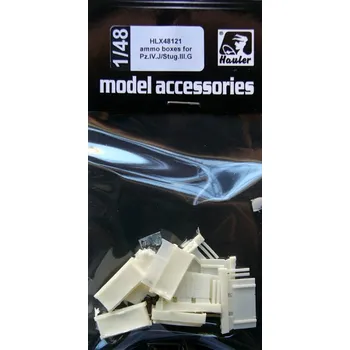 Plastikový model Hauler 1/48 Ammo boxes for Pz.IV ausf.J/STUG III Ausf.G