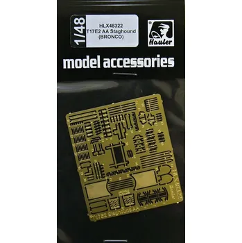 Plastikový model Hauler 1/48 T17E2 AA Staghound - PE set (BRONCO)