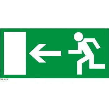 Únikový východ vlevo-plastová tabulka