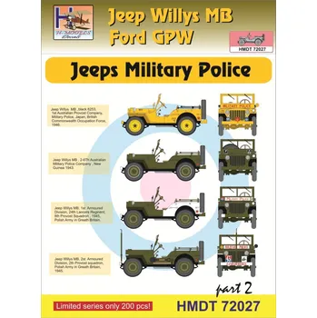 Plastikový model HM decals 1/72 Decals J.Willys MB/Ford GPW Military Police 2