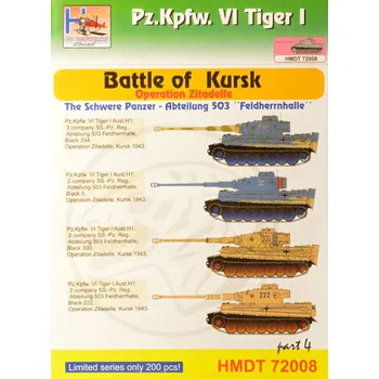 Plastikový model HM decals 1/72 Decals Pz.Kpfw.VI Tiger I Battle of Kursk 4