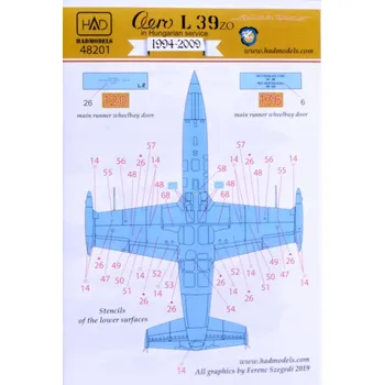 Plastikový model HAD models 1/48 Decal Aero L-39ZO in Hungarian Service Pt.I