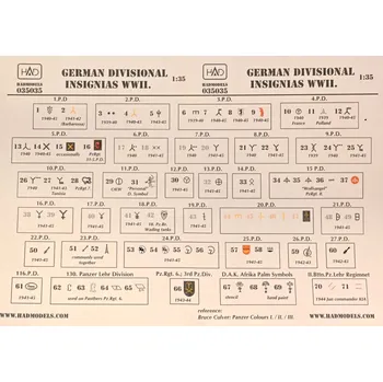 Plastikový model HAD models 1/35 Decal German Divisional Insignias WWII
