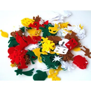 vánoční výseky z plsti