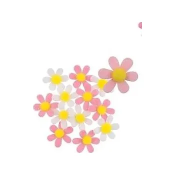 Květy z filcu s lepíkem 3 cm, 12 ks