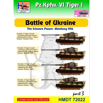 Plastikový model HM decals 1/72 Decals Pz.Kpfw.VI Tiger I Battle of Ukraine 3