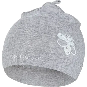 Čepice LITTLE ANGEL Čepice tenká obrázek Reflex Outlast® šedý melír/kytka vel. 2 | 39-41 cm