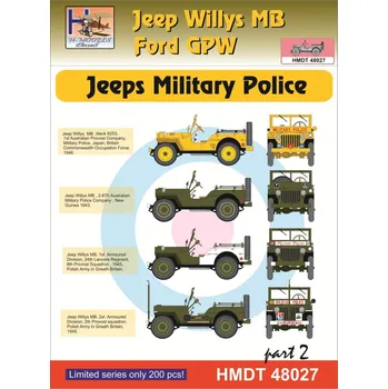 Plastikový model HM decals 1/48 Decals J.Willys MB/Ford GPW Military Police 2