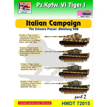 Plastikový model HM decals 1/72 Decals Pz.Kpfw.VI Tiger I Italian Campaign 2