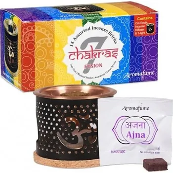 Unisex parfém Aromafume Čakrová Sada 14 parfémových čtverečků s odpařovačem