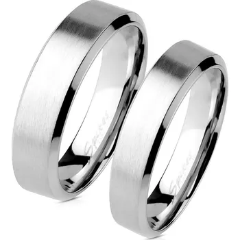 Prsten OPR1393 Snubní prsteny ocel - pár 4+6 mm