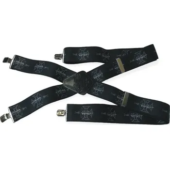 Motorkářské kšandy na motorku Chopper II meč /kříž