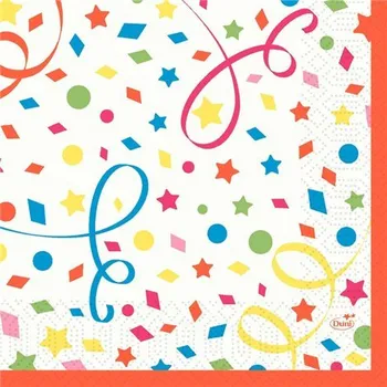 Papírový ubrousek SAHM Ubrousek 33x33 cm 3 vrstvý CONFETTI - 50ks/bal 100025036
