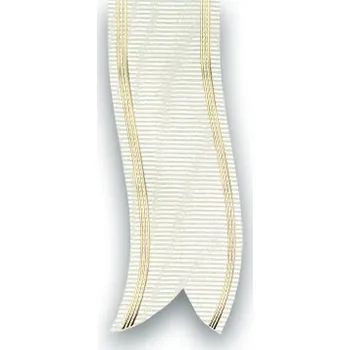 Stuha Smuteční stuha mramorová s metalem 68190 7 cm x 100 m - 25 smetanově bílá