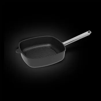 Pánev SAHM Hranatá pánev hluboká 26x26 x7cm, povrch Gril 100025542