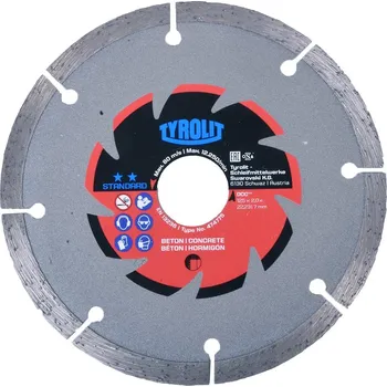 Řezný kotouč Diamantový řezný kotouč na beton Tyrolit - 115x2/7x22.2mm