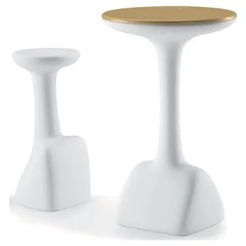 Barový stolek EURO 3 PLAST S.p.A. Barový stůl ARMILLARIA s deskou Ø 63 cm - 6250, Barva materiálu Bílá, Provedení Matné