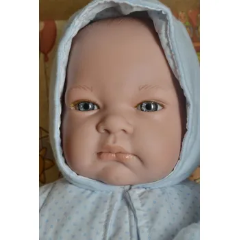 Panenka Realistické miminko - chlapeček - John ve světle modrém oblečku od firmy Lamagik (Realistická miminka ze Španělska)