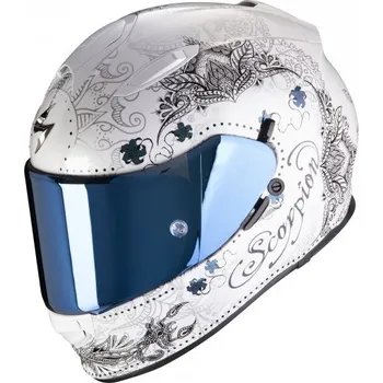 Helma na motorku Recenze Scorpion Exo-510 Air Azalea perleťová/bílá/stříbrná XXS