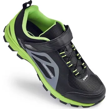 Pánské cyklistické tretry Northwave Escape Evo černé/zelené 45