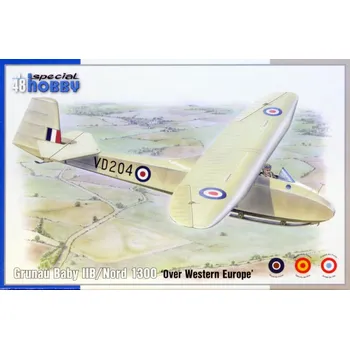 Plastikový model Special hobby 1/48 Grunau Baby IIB/Nord 1300 Over Western Europe