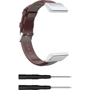 Ostatní příslušenství k chytrým hodinkám eses Kožený řemínek pro Garmin - Hnědý, QuickFit 22 mm