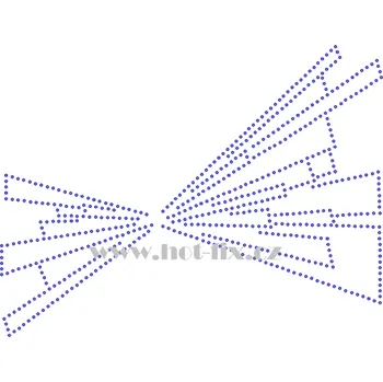 A101-SS6 - abstrakt nažehlovací hot-fix kamínkový potisk na textil, rozměry cca 24,3x18,6cm barva: kameny barva 101 Crystal /stříbrná