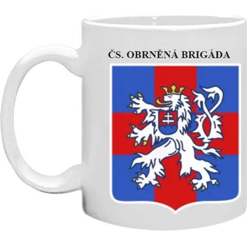 Hrnek malý bílý s potiskem ČS. obrněná brigáda hrnek