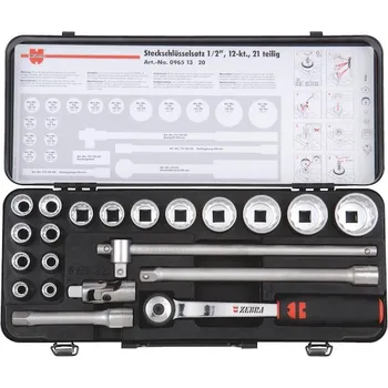 Gola sada WURTH GOLA SADA NÁSTRČNÝCH KLÍČŮ 1/2" 21 KS