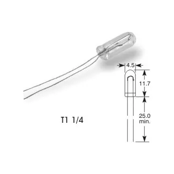 Autožárovka 12V 80mA T1 1/4 4,5 x 12, Elta