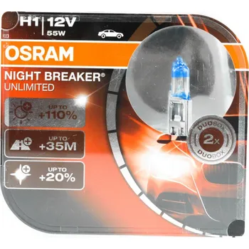 Svítilna Žárovka 12V H1 55W P14,5s OSRAM NIGHTBreaker Unlimited-DUO